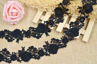 5 Yards of Floral Embroidery Lace Embellishment Ribbon