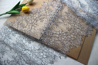 3 Yards of 36cm Width Premium Eyelash Embroidery Lace Embellishment Trim