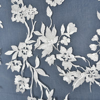 130cm Width x 95cm Length Premium Vine Flower Embroidered Wedding Bridal Dress Lace Fabric