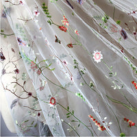 130cm Width Botanical Vine Floral Embroidery Lace Fabric by the Yard