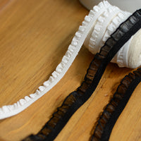 10 Yards of Nylon Stretch Ruffle Lace Embellishment Ribbon