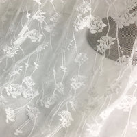 120cm Width x 95cm Length Abstract Dandelion Floral Embroidery Lace Fabric