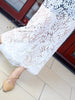 140cm Length Premium French Style Thick Floral Eyelash Embroidery Wedding Lace Fabric