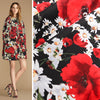 55” Width Daisy and Rose Flower Print Fabric by The Yard