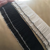 2 Yards of Vintage Double Layer Ruffle Pleated Lace Fabric with Edge Lines