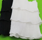 16cm Width x 95cm Length 3-layer Chiffon Ruffled Lace Trim
