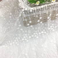 145cm Width x 90cm Length Raindrop Like Floral Embroidery Tulle  Lace Fabric