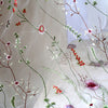130cm Width Botanical Vine Floral Embroidery Lace Fabric by the Yard