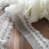 3 Yards of 8.5cm Width Floral Embroidery Pleated Lace Trim