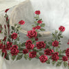 51” Width 3D Floral Rose Embroidery Organza Lace Fabric by the Yard