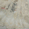 130cm Width Vintage Daisy Geometric Flower Pattern Embroidery  Lace Fabric by the Yard