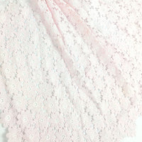 125cm Width x 95cm Length Premium Pink Hollow-out Floral Embroidery Lace Fabric