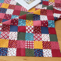 59” Width Cotton Linen Block Pattern Bontanical Home Furnishing Fabric by the Yard