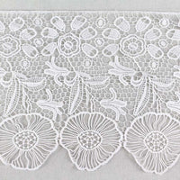 2 Yards of 30cm Width Hollow Out Cotton Sunflowers Embroidered Lace Fabric