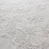OFF-White Botanical Brach Sequins Embroidery Floral Lace Fabric Wedding Lace Bridal Dress Fabric by the Yard