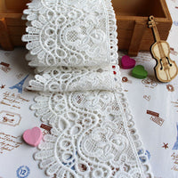 3 Yards of 8cm Width Hollow Out Cotton Embroidered Lace Ribbon