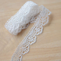 4 Yards of 2.5cm Width Vintage Floral Embroidery Lace Trim Sewing Embellishment