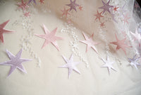 145cm Width x 95cm Length Premium Wedding Bridal Lace Star Clusters Lace Fabric