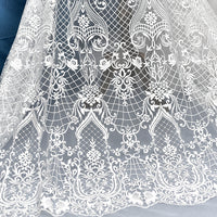 51” Width Classical European Style Wedding Lace Bridal Veil Lace Fabric by the Yard