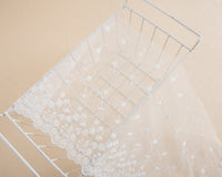 2 Yards of 30cm Width Three-dimensional Floral Embroidery Lace Tulle Trim