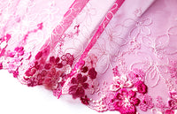 15cm Width x 270cm Length Premium Vivid Floral Sakura Embroidery Lace Fabric Trim