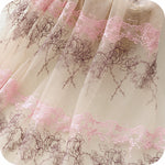 49” Width Pink Floral Embroidery Lace Fabric by the Yard