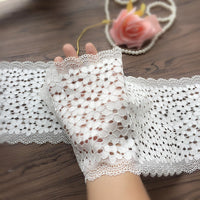 18cm Width x 180cm Length Premium Floral Embroidery Lace Fabric Trim