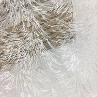 130cm Width x 90cm Length Premium Seaweed Embroidery Lace Fabric Wedding Lace Fabric