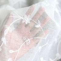 280cm Width Floral Pattern Embroidery Fabric for Curtain Veil by the Yard
