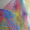 59” Width Colorful Rainbow Tulle Lace Fabric by The Yard