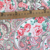 59” Width Vintage Cotton Linen Pink Floral Fabric by the Yard