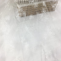 幅130cm×長さ90cm 牡丹の花刺繍 ダイヤモンドチュールネットレース生地