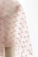 57” Width Organza Leaf Floral Embroidery Lace Fabric by The Yard