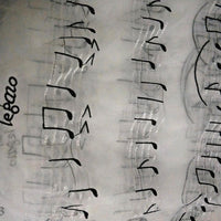 51” Width Musical Notes Embroidered Silver Lining Haute Couture Fabric by The Yard