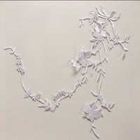 55cm  x 17cm Vine Butterfly Floral Embroidery Lace Emblem Lace applique