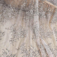 150cm Width x 95cm Length Classical Pattern Floral Embroidery Lace Fabric