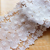 2 Yards Premium Floral Embroidery Water Soluble Chemical Lace Fabric Trim