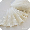 3 Yards of 7" Width Botanical Leaf Embroidery Lace Fabric Trim by the Yard