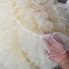 10cm Width x 4 Yards Length Organza Ruffled Pleated Lace Fabric Trim