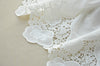 51" Width Retro Floral Embroidery Lace Cotton Fabric by the yard