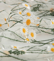 150cm Width Branches Daisy Floral Embroidery Lace Fabric  by the Yard