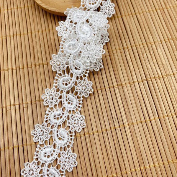 Encajes Y Puntillas 4 Pcs 1Meter Hollow Out Floral Water Soluble Lace  Ribbon DIY Apparel Fabric