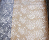 53" Width Off White Floral Embroidery Mesh Lace Fabric With Sequins Dotted Wedding Dress Bridal Tulle Lace Fabric By the yard