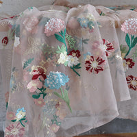 130cm Width x 95cm Premium Soft Colorful Flower Water Soluble Embroidery Lace Fabric