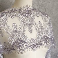 25cm Width x 300cm Length  Premium Royal Eyelash Floral Embroidery Lace Fabric Trim