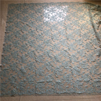 145cm Width x 145cm Length Premium Eyelash Floral Embroidery Lace Fabric