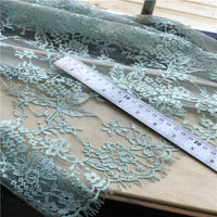 145cm Width x 145cm Length Premium Eyelash Floral Embroidery Lace Fabric
