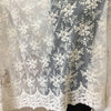 53” Width Classical Symetrical Branch Flowers Embroidered Lace Fabric by The Yard Off-White