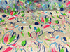 2.8 Meters Width Abstract Floral Print on Organza Art Fabric by the Yard