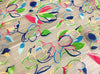 2.8 Meters Width Abstract Floral Print on Organza Art Fabric by the Yard